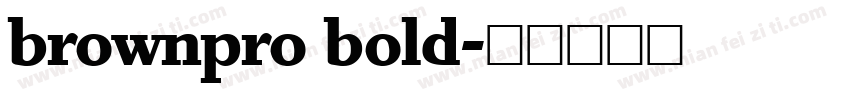 brownpro bold字体转换